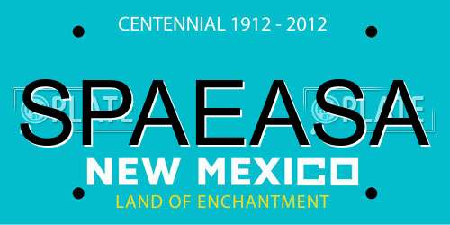 SPAEASA New Mexico License Plate