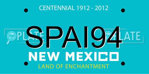 SPAI94 New Mexico License Plate