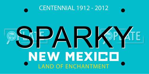 SPARKY New Mexico License Plate