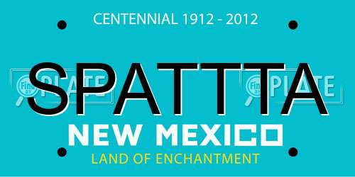 SPATTTA New Mexico License Plate