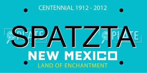 SPATZTA New Mexico License Plate
