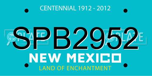 SPB2952 New Mexico License Plate