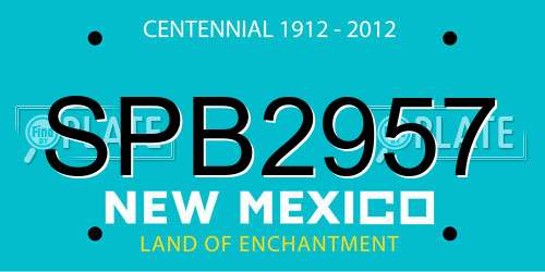 SPB2957 New Mexico License Plate