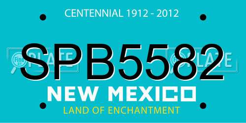 SPB5582 New Mexico License Plate