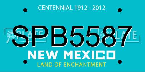 SPB5587 New Mexico License Plate