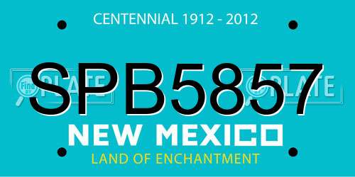 SPB5857 New Mexico License Plate