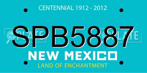 SPB5887 New Mexico License Plate