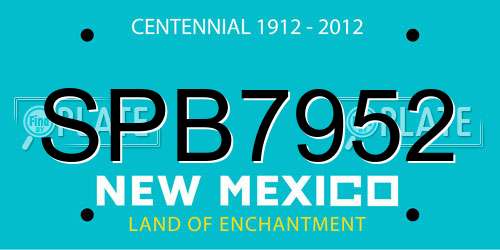 SPB7952 New Mexico License Plate
