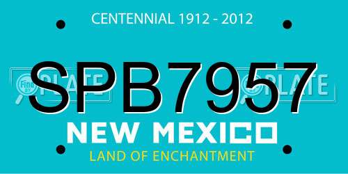 SPB7957 New Mexico License Plate