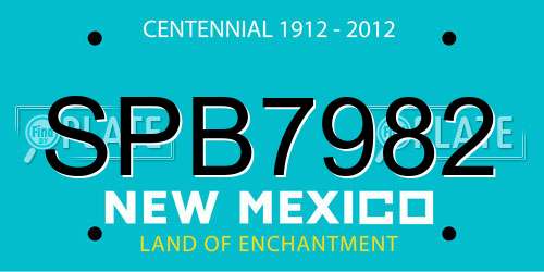 SPB7982 New Mexico License Plate