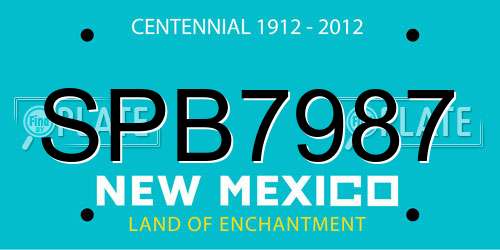 SPB7987 New Mexico License Plate