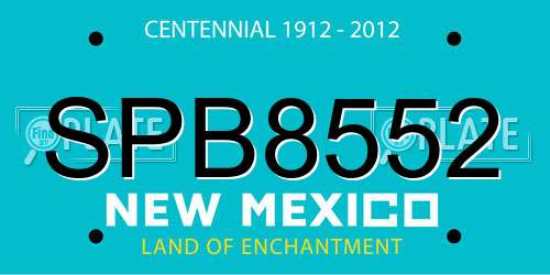 SPB8552 New Mexico License Plate