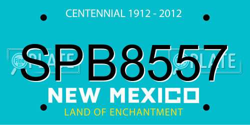 SPB8557 New Mexico License Plate