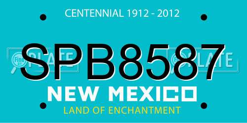 SPB8587 New Mexico License Plate