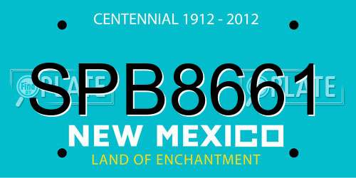 SPB8661 New Mexico License Plate