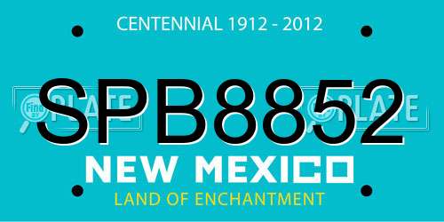 SPB8852 New Mexico License Plate