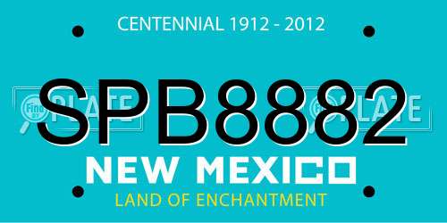 SPB8882 New Mexico License Plate