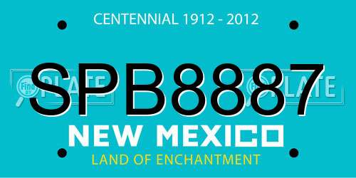 SPB8887 New Mexico License Plate