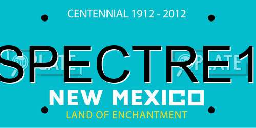 SPECTRE1 New Mexico License Plate
