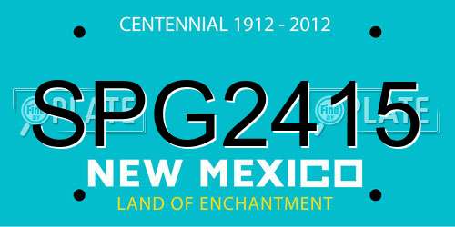 SPG2415 New Mexico License Plate