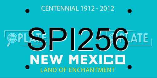 SPI256 New Mexico License Plate