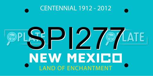 SPI277 New Mexico License Plate