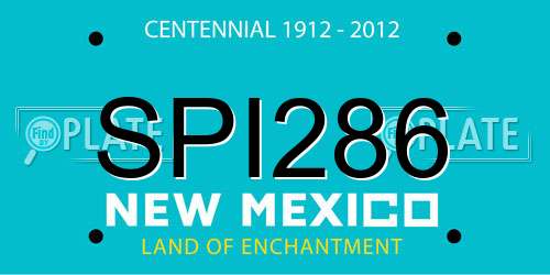SPI286 New Mexico License Plate