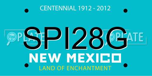 SPI28G New Mexico License Plate