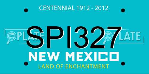 SPI327 New Mexico License Plate