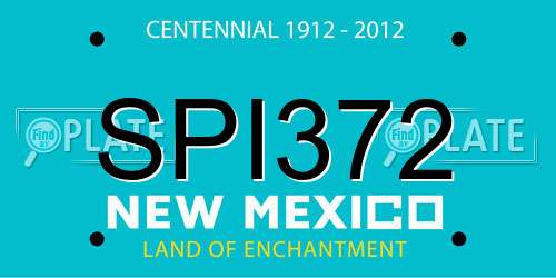 SPI372 New Mexico License Plate