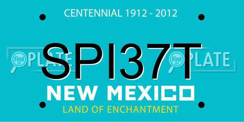 SPI37T New Mexico License Plate