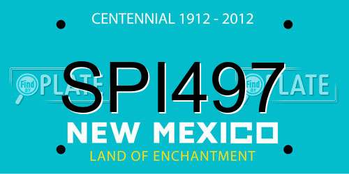 SPI497 New Mexico License Plate