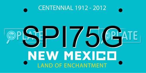 SPI75G New Mexico License Plate