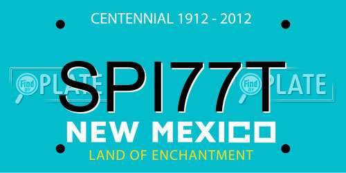 SPI77T New Mexico License Plate