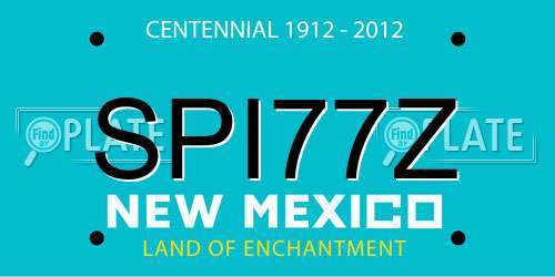 SPI77Z New Mexico License Plate