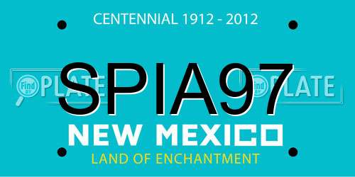 SPIA97 New Mexico License Plate