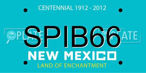 SPIB66 New Mexico License Plate