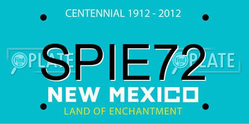 SPIE72 New Mexico License Plate