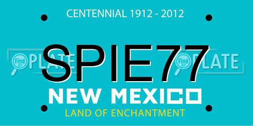 SPIE77 New Mexico License Plate