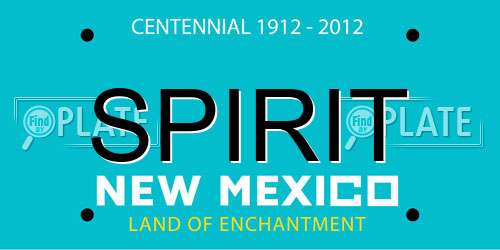 SPIRIT New Mexico License Plate