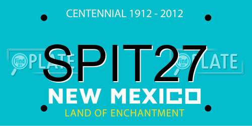 SPIT27 New Mexico License Plate