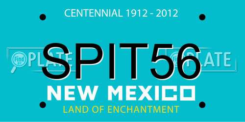 SPIT56 New Mexico License Plate