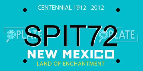 SPIT72 New Mexico License Plate
