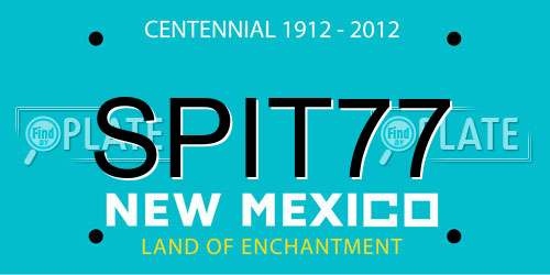 SPIT77 New Mexico License Plate