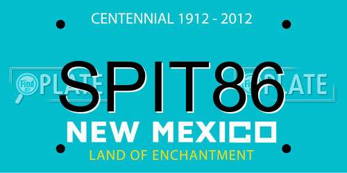 SPIT86 New Mexico License Plate