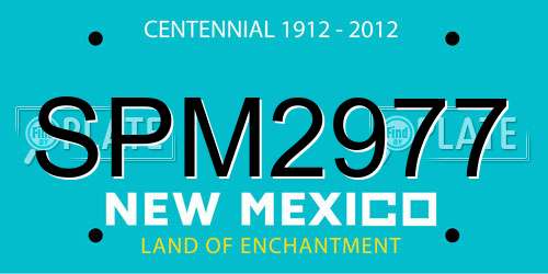 SPM2977 New Mexico License Plate