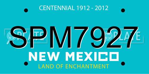 SPM7927 New Mexico License Plate