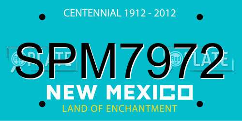 SPM7972 New Mexico License Plate