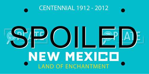 SPOILED New Mexico License Plate