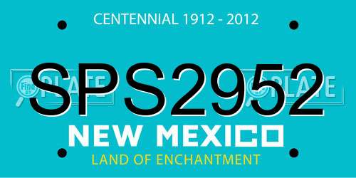 SPS2952 New Mexico License Plate